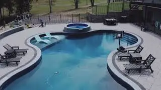 Modern Concrete Pool Patio | Finished Outdoor Project by The Concrete Gentlemen