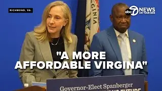 Gov. Abigail Spanberger says her priority for Virginia will be affordability
