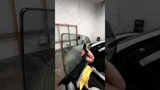Tinting this Teslas driver side window!◼️ #windowtinting #tinting #windowtint #tint