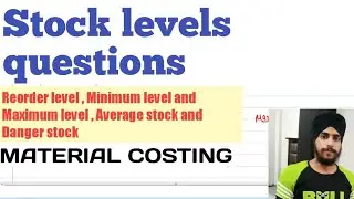 Stock levels questions and answers | Re ordering level , Minimum level and maximum level|