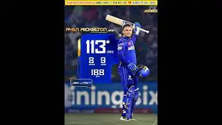 RYAN RIKELTON CENTURY & JAMES VINES 77 RUN BUT LOST 💔 IN MICT VS JSK - SA20 #shorts #sa20
