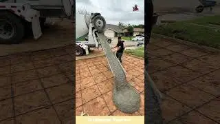 Pouring Fresh Concrete for a Driveway Base #shorts #construction