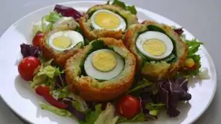 Aloo Chop Recipe | Egg with Spinach Potato Chop | Egg Chop Recipe