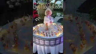 Strolling Tables, Champagne Skirts or Wall by Live Tables Entertainment
