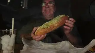 ASMR Eating an Italian Sub and a Jelly Donut for Dessert Whispering