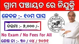 Odisha Village Level Jobs Vacancy 2021 ! Odisha 10th Pass Jobs ! Odisha Govt Jobs 2021 ! Odisha Job