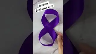 DIY DOUBLE BOUTIQUE BOW | EASY TUTORIAL | MAKE HAIR BOW FROM GROSGRAIN RIBBON #ribbonbowtutorial