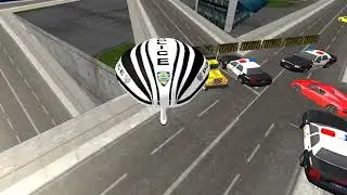 Futuristic Gyroscopic Bus City Police Rescue Sim
