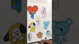 Cute BTS cartoon for Cute BTS Army|| #bts#easy #viral #trending #youtubeshorts #anime #art #tym2art
