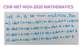 CSIR-NET-MATHEMATICS-NOV-2020