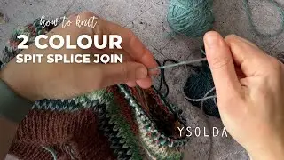 2 colour spit splice | invisible yarn join | no ends to weave in