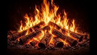 🔥 Calming Fireplace at Night– Crackling, Warm Cozy Ambience in 4K #Fireplace #Relaxation #cozynight