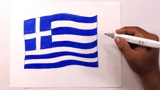 Dibuja fácilmente la bandera de Grecia- Σχεδιάστε εύκολα τη σημαία της Ελλάδας