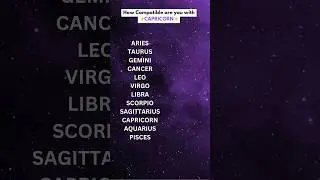 How Compatible are you with Capricorn♑️ #compatability #zodiacsign #zodiaccompatibility #capric&oacute;rnio
