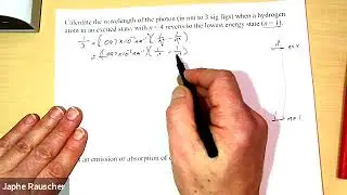 Calculate wavelength of photon from electron transition