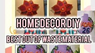 Wall decor DIY from cardboard and waste material #diy #craft#wall hanging 