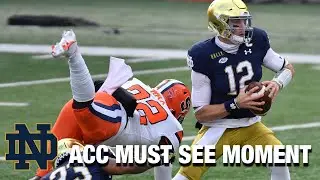 Notre Dame's Ian Book Plows In For 28-Yard Touchdown
