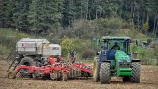 No Till сев озимой пшеницы 2023 John Deere 8R 410 + BOURGAULT CD872 [2. раздел]