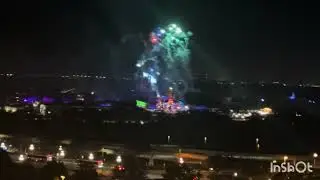 An elegant Magic Kingdom fireworks view from Disney&rsquo;s Contemporary Resort ✨🎆