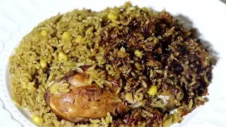 locrio de pollo con maíz al estilo dominicano