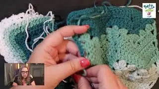Betty McKnit Live - 6-Day Kid Blanket Camel Stitch Edge - How to crochet four rows at once