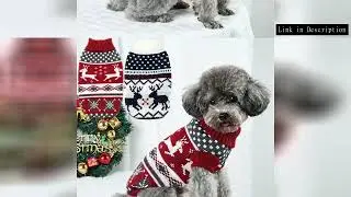 Christmas Dog Clothes Pet Christmas Sweater for Small Medium Dog Winter Knitting Puppy Cat Sweater B