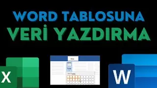 BAK BUNU BİR DENE | Hazır Word Şablonuna Excel İle Otomatik Veri Yazdırma