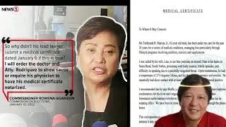 Commissioner Rowena Guanzon Kinukwesyon ang Medical Certificate ni BBM
