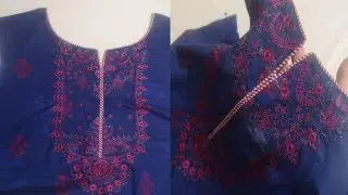 Slit Dori Piping neck design || Elevate Your Round Neck Design