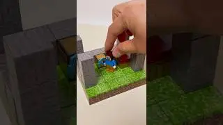 I built a house 🏠 for Steve! Minecraft magnetic blocks building #minecraftbuilding