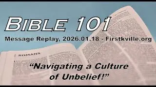Replay - Sunday Sermon - 2026.01.18 - First Christian, Kendallville, Indiana