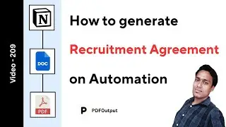 Recruitment Agreement PDF | How to create recruitment agreements on automation using Notion