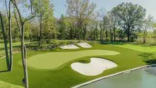 Augusta hole #12 replicated using SYNLawn artificial grass