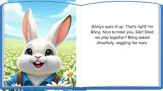 Bunny and the White Flower Field