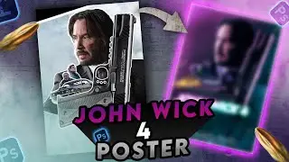 POSTER john wick 4 in photoshop💯💥