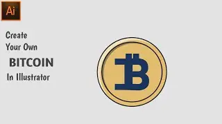 How to draw  Bitcoin using Adobe Illustrator || Graphic Design Tutorial