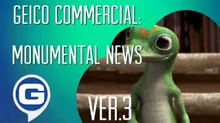 GEICO Gecko Commercial - Monumental News [Version 3]🦎🗞️ (2007)