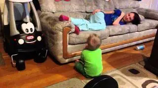 Baby,couch, mom ,and a bottle,eiposode 1.