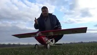 Pietenpol Air Camper V2 RED with ASP 5cc Four stroke engine Maiden Flight