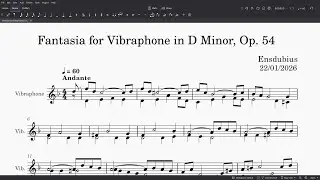 Fantasia for Vibraphone in D Minor, Op. 54