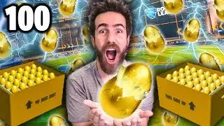 100 NEW GOLDEN EGG ROCKET LEAGUE CRATE OPENING!