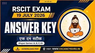 RSCIT answer key 19 July 2026 RSCIT Answer key today RSCIT 19 July 2026 Answerkey RSCIT Exam 2026