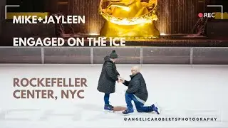 Engaged on ice - The Rink Surprise Wedding Proposal at Rockefeller Center NYC