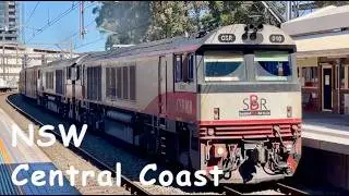 Australia: Freight & Passenger Train on the  NSW Central Coast, September 2024
