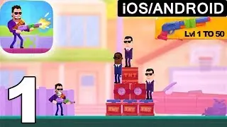 Hitmasters - Shotgun - Lvl 1 to 50 - Walkthrough Video Part 1 (iOS Android)