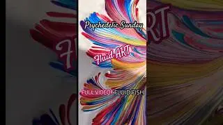 🤩PSYCHEDELIC Fluid Art-satisfying fish-chainpull technique! #shorts #youtubeshorts #art #new