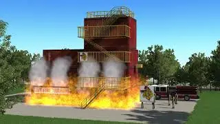 Fire Fighter training 3D animation