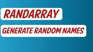 Generate Random Values | RANDARRAY Function |