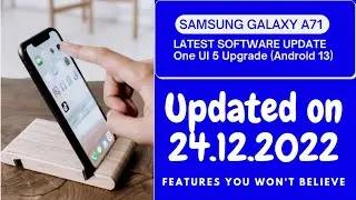 Samsung Galaxy A71 latest software update with ultimate features ! One UI 5 Upgrade (Android 13 ) !