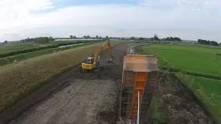 dijkverzwaring aanvullen klei van oostrum westbroek
